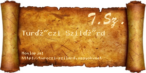 Turóczi Szilárd névjegykártya