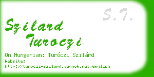 szilard turoczi business card